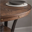 Bowery Hill Modern Wood and Metal Counter Height Table in Brown