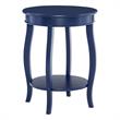 Bowery Hill Modern / Contemporary Wood Accent Side Table in Navy Blue