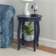 Bowery Hill Modern / Contemporary Wood Accent Side Table in Navy Blue