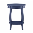 Bowery Hill Modern / Contemporary Wood Accent Side Table in Navy Blue