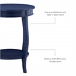 Bowery Hill Modern / Contemporary Wood Accent Side Table in Navy Blue