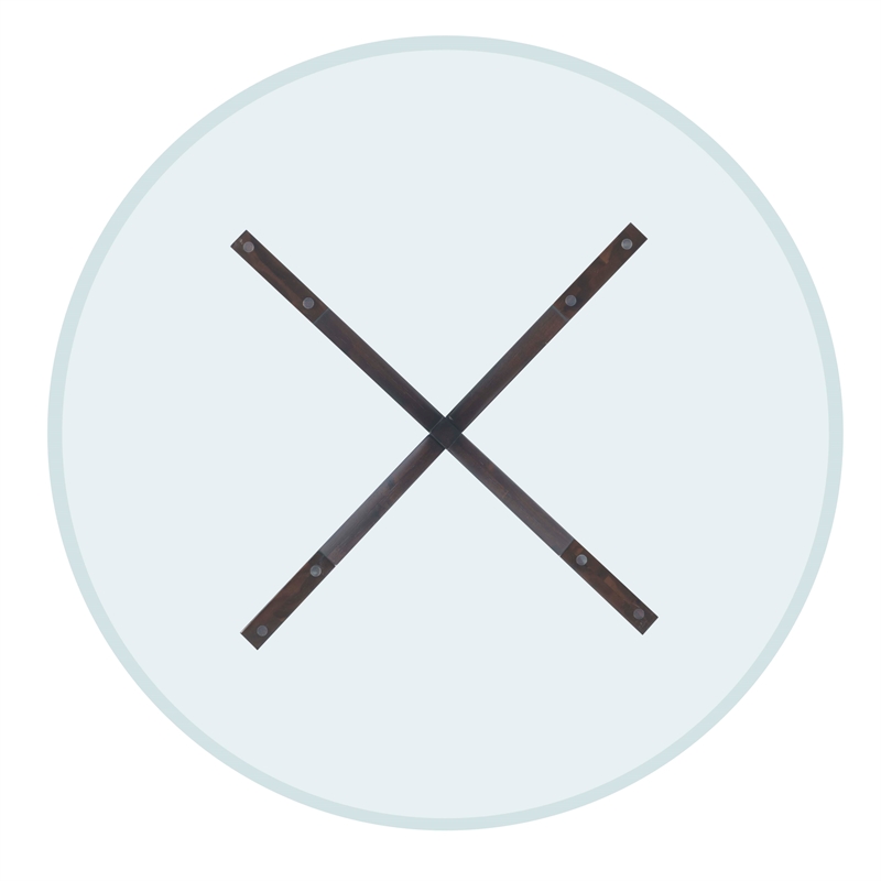 Bowery Hill Wood and Glass Five Piece Dining Set in Espresso and Gray