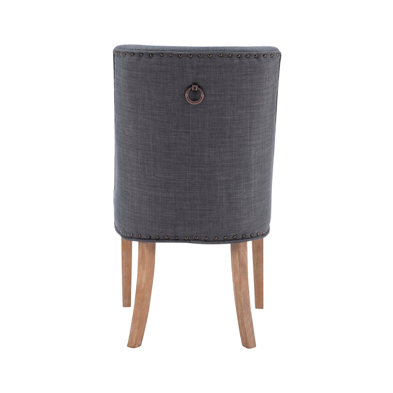 Bowery Hill Wood and Glass Five Piece Dining Set in Natural and Gray