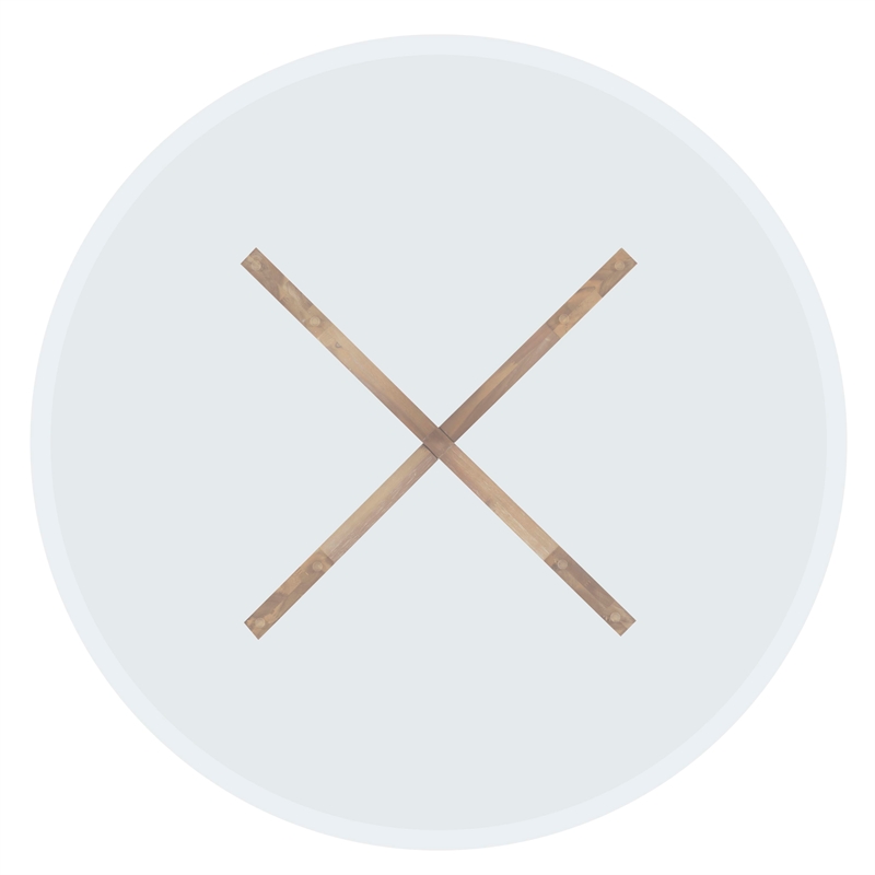 Bowery Hill Wood and Glass Five Piece Dining Set in Natural and Gray