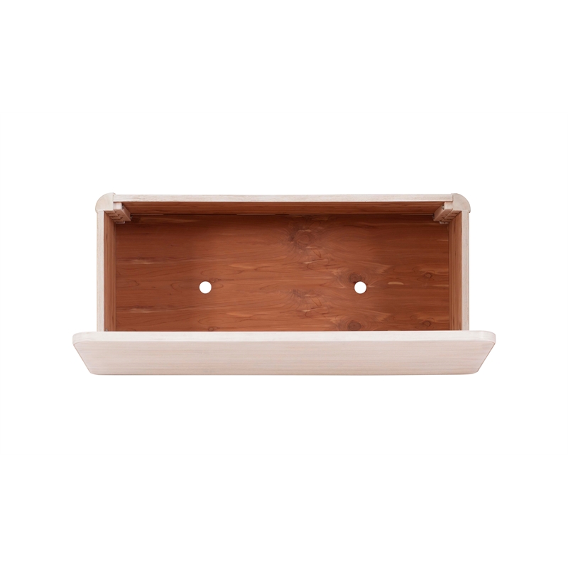 Bowery Hill Modern Wood Rope Cedar Lined Storage Chest in White