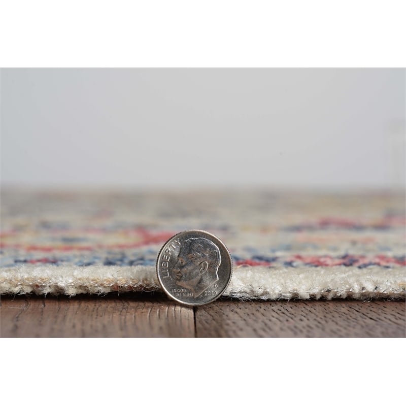 Bowery Hill Modern Laramie Polyester 3'x5' Accent Rug in Ivory