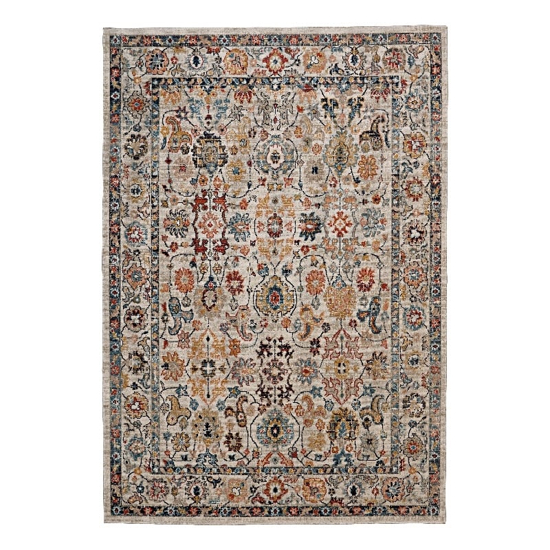 Bowery Hill Modern Laramie Polyester 3'x5' Accent Rug in Ivory