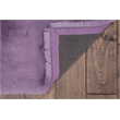 Bowery Hill Modern Faux Rabbit Polyester 8'x10' Area Rug in Purple