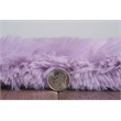 Bowery Hill Modern Faux Rabbit Polyester 8'x10' Area Rug in Purple