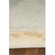 Bowery Hill Modern Faux Rabbit Polyester 8'x10' Area Rug in Tan