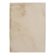 Bowery Hill Modern Faux Rabbit Polyester 8'x10' Area Rug in Tan