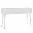 Bowery Hill Modern / Contemporary Geo Pine Wood Console Table in White