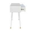 Bowery Hill Modern / Contemporary Geo Pine Wood Console Table in White