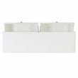 Bowery Hill Modern / Contemporary Geo Pine Wood Console Table in White