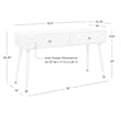 Bowery Hill Modern / Contemporary Geo Pine Wood Console Table in White