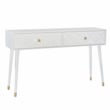 Bowery Hill Modern / Contemporary Geo Pine Wood Console Table in White