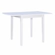 Bowery Hill Modern Wood Three Piece Drop Leaf Dining Set in White