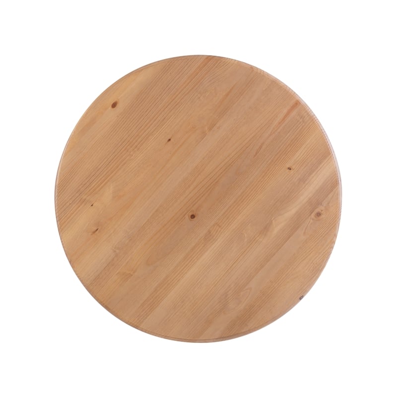 Bowery Hill Modern Pine Wood Round Dining Table in Rustic Honey