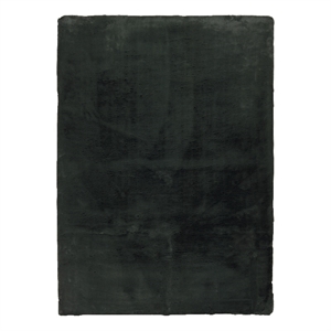 Bowery Hill Modern Faux Rabbit 8' x 10' Area Rug in Dark Green
