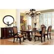 Bowery Hill Traditional Wood Frame Oval Mirror in Brown Cherry