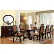 Bowery Hill Traditional Wood Frame Oval Mirror in Brown Cherry