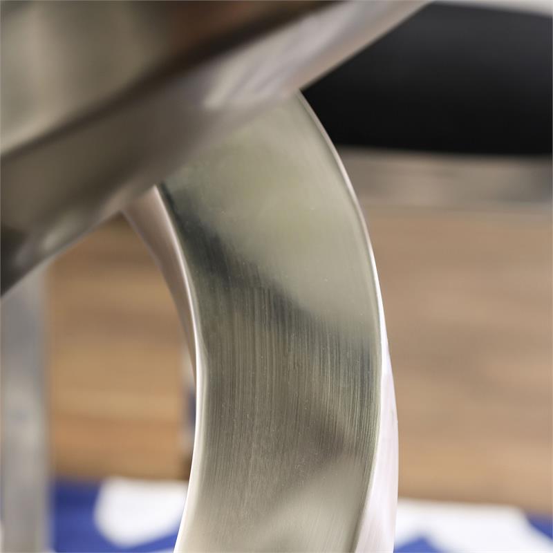 Bowery Hill 5-Piece Stainless Steel Dining Set in Silver Finish