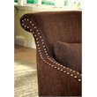 Bowery Hill Contemporary Fabric Upholstered Accent Chair in Brown