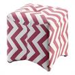 Bowery Hill Modern / Contemporary Fabric Cube Ottoman in Red