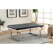 Bowery Hill Contemporary Faux Leather Tufted Bench in Black Finish