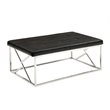 Bowery Hill Contemporary Faux Leather Tufted Bench in Black Finish