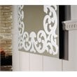 Bowery Hill Contemporary MDF Wood/Mirror Glass Frame Wall Mirror in Silver