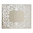 Bowery Hill Contemporary MDF Wood/Mirror Glass Frame Wall Mirror in Silver