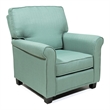 Bowery Hill Transitional Fabric Upholstered Accent Chair in Blue