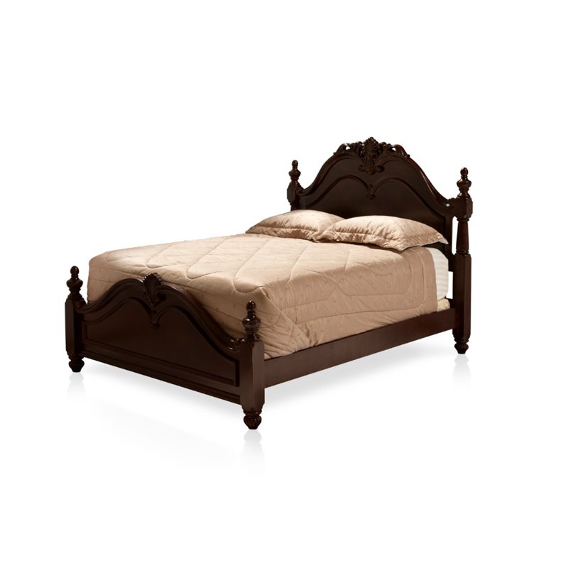 Bowery Hill 3pc Wood Panel Bedroom Set - Cal King + Nightstand + Chest in Cherry