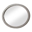 Bowery Hill Oval Shape Mid-Century Solid Wood/Wood Veneer/MDF Mirror in Gray