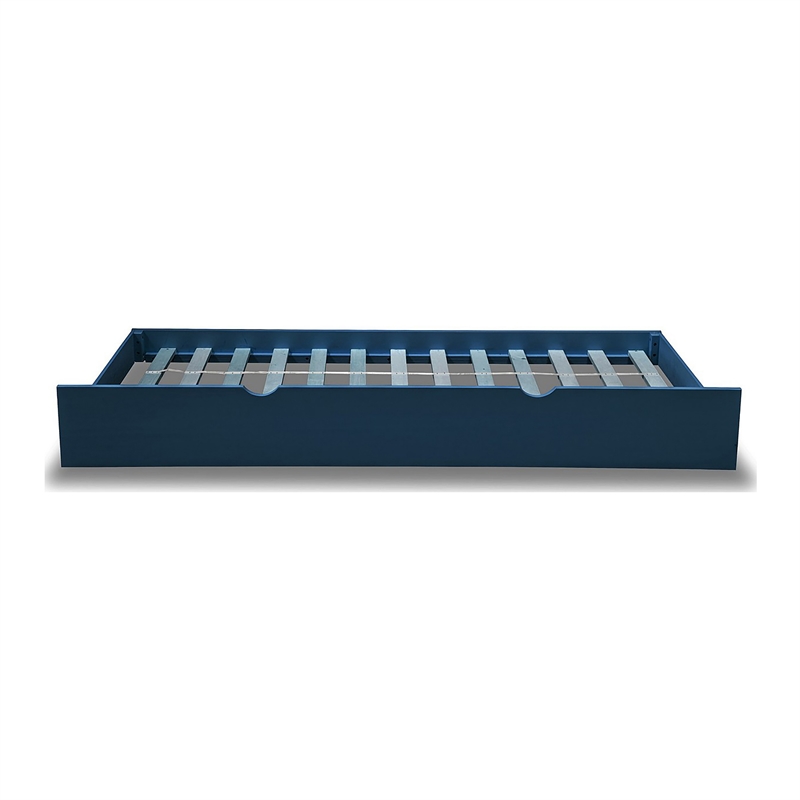 Bowery Hill Modern & Transitional Wood Twin Trundle in Blue Finish
