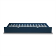 Bowery Hill Modern & Transitional Wood Twin Trundle in Blue Finish