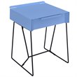 Bowery Hill Contemporary Metal 1-Drawer End Table in Blue Finish