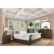 Bowery Hill Transitional Wood Panel Cal King Bed in Rustic Natural Tone