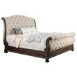 Bowery Hill Transitional Wood Panel Cal King Bed in Rustic Natural Tone