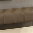 Bowery Hill Contemporary Fabric Tufted Bench in Brown