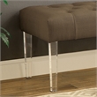 Bowery Hill Contemporary Fabric Tufted Bench in Brown