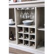 Bowery Hill Transitional Wood Wine Rack Buffet in Antique White