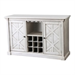 Bowery Hill Transitional Wood Wine Rack Buffet in Antique White