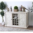Bowery Hill Transitional Wood Wine Rack Buffet in Antique White
