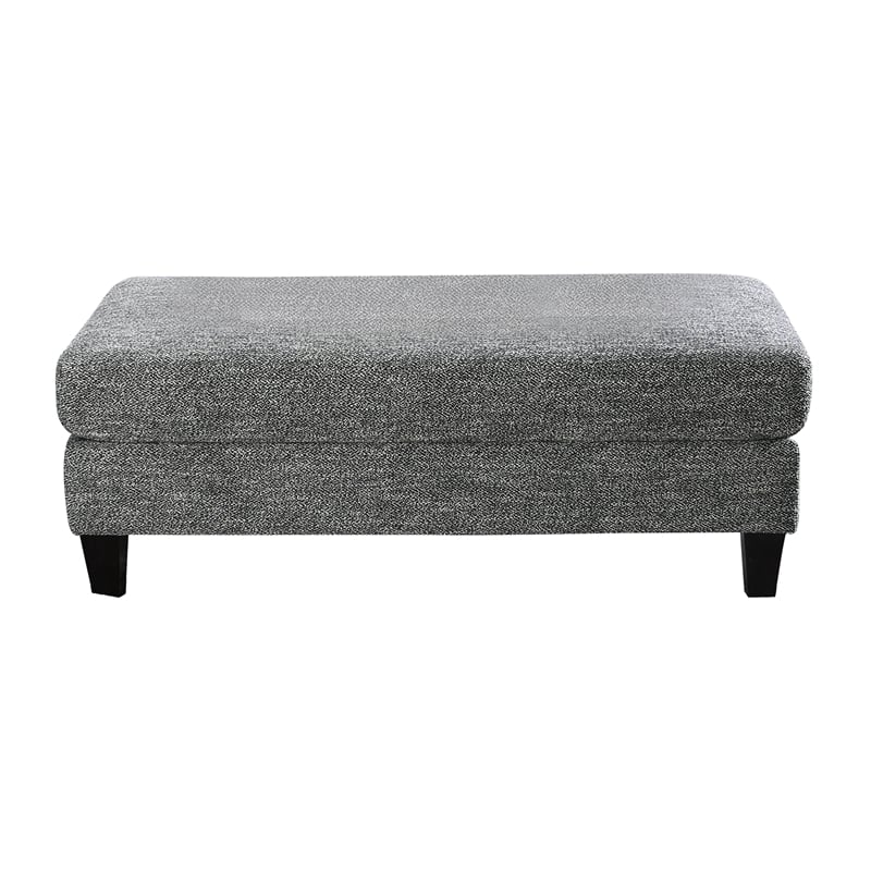 Bowery Hill Modern & Transitional Upholstered Ottoman in Gray