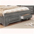 Bowery Hill Transitional Wood Queen Storage Platform Bed in Gray