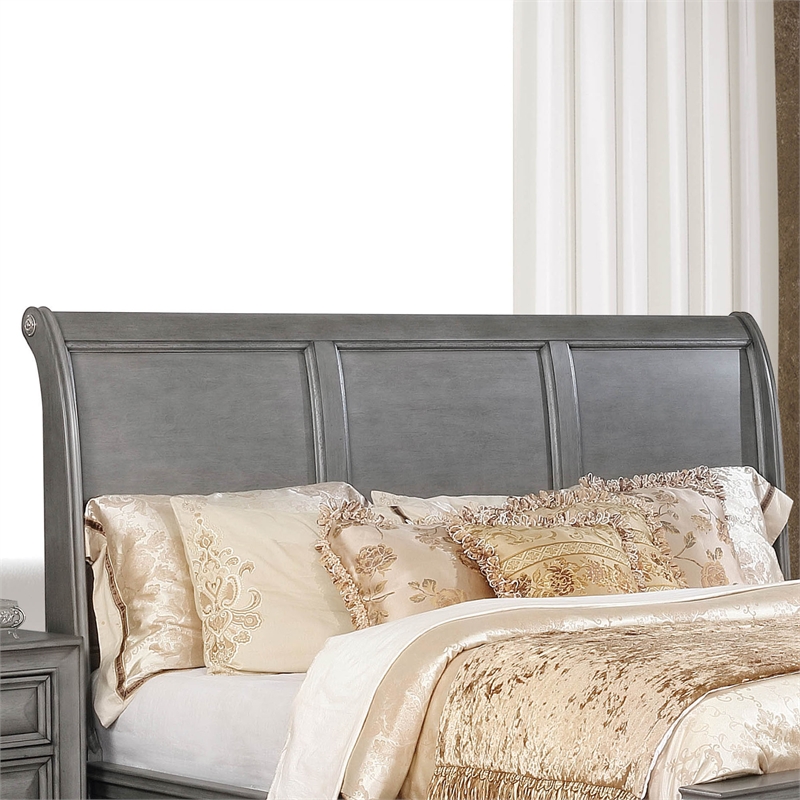 Bowery Hill Transitional Wood Queen Storage Platform Bed in Gray