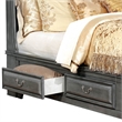 Bowery Hill Transitional Wood King Storage Platform Bed in Gray