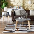 Bowery Hill Modern Chic Metal Tray-Top Coffee Table in Gray Finish